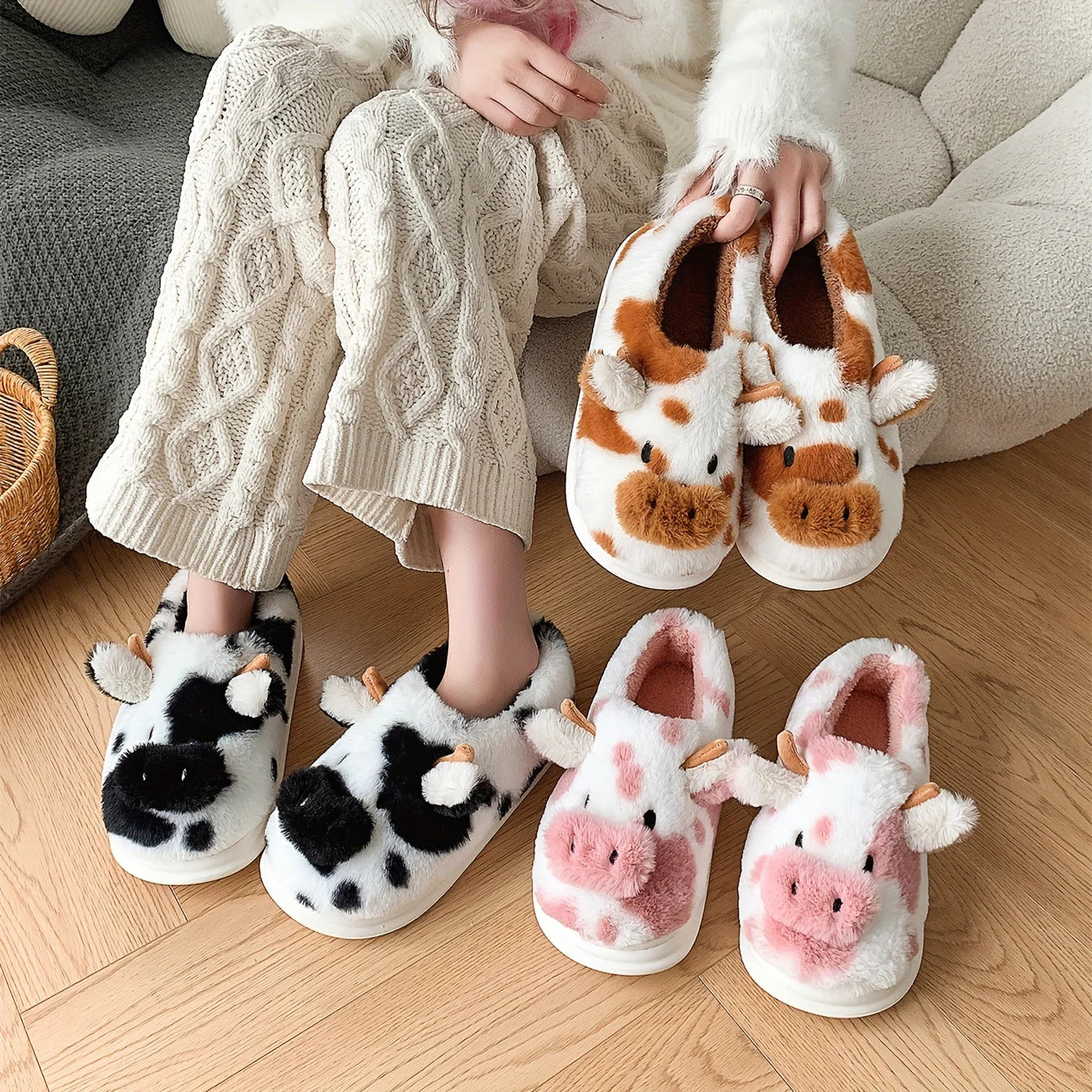 Moo & Pals™ - Cozy Cow Slippers